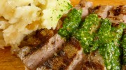 Steak Chimichurri with Roasted Garlic Potatoes